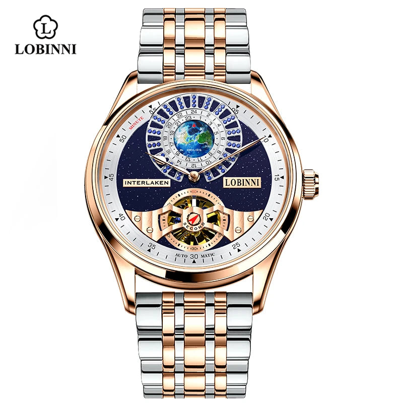 Montre Homme Automatique Squelette Lobinni – CLEVI Paris