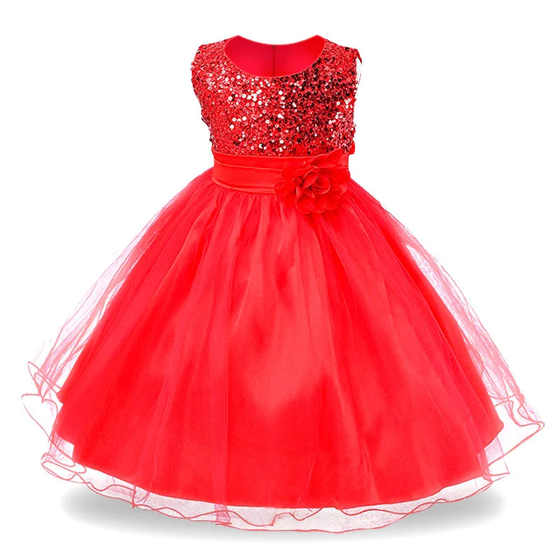 Robe de cérémonie fille sans manches – CLEVI Paris
