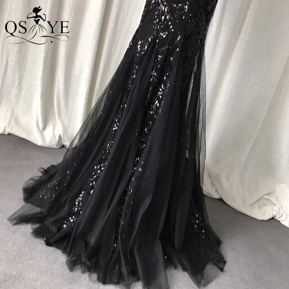 Robe de soirée sirène à paillettes une épaule – CLEVI Paris