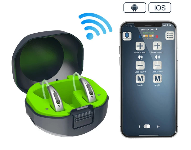 Aide Auditive Numérique 30 Canaux Rechargeable MUOXI – CLEVI Paris