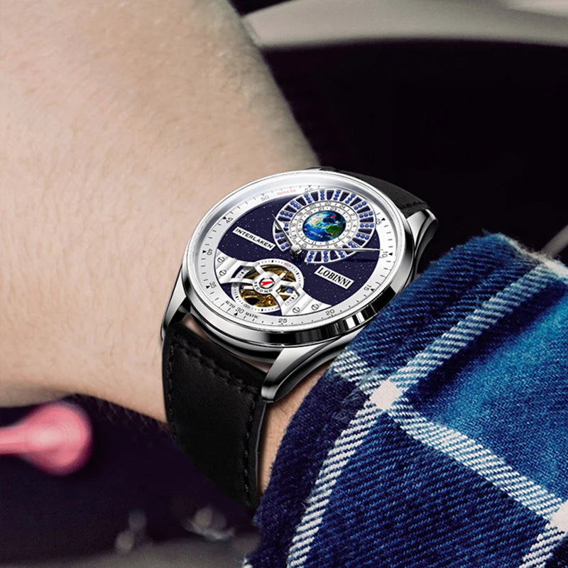 Montre Homme Automatique Squelette Lobinni – CLEVI Paris