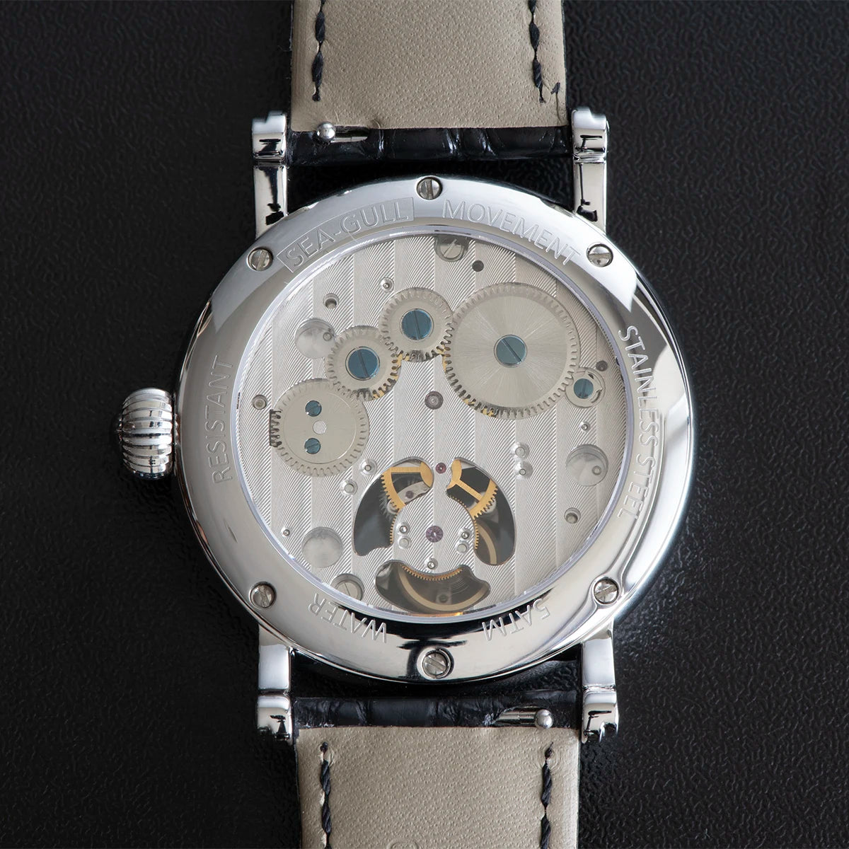 Montre Homme Tourbillon Phase de Lune Squelette Sugess Seakors ST8007 – CLEVI Paris