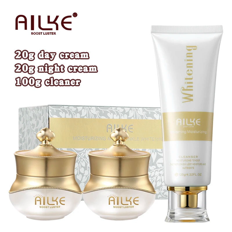 Gamme Soins Visage AILKE White Rose – Blanchissant, Anti-Taches & Anti-Rides – CLEVI Paris