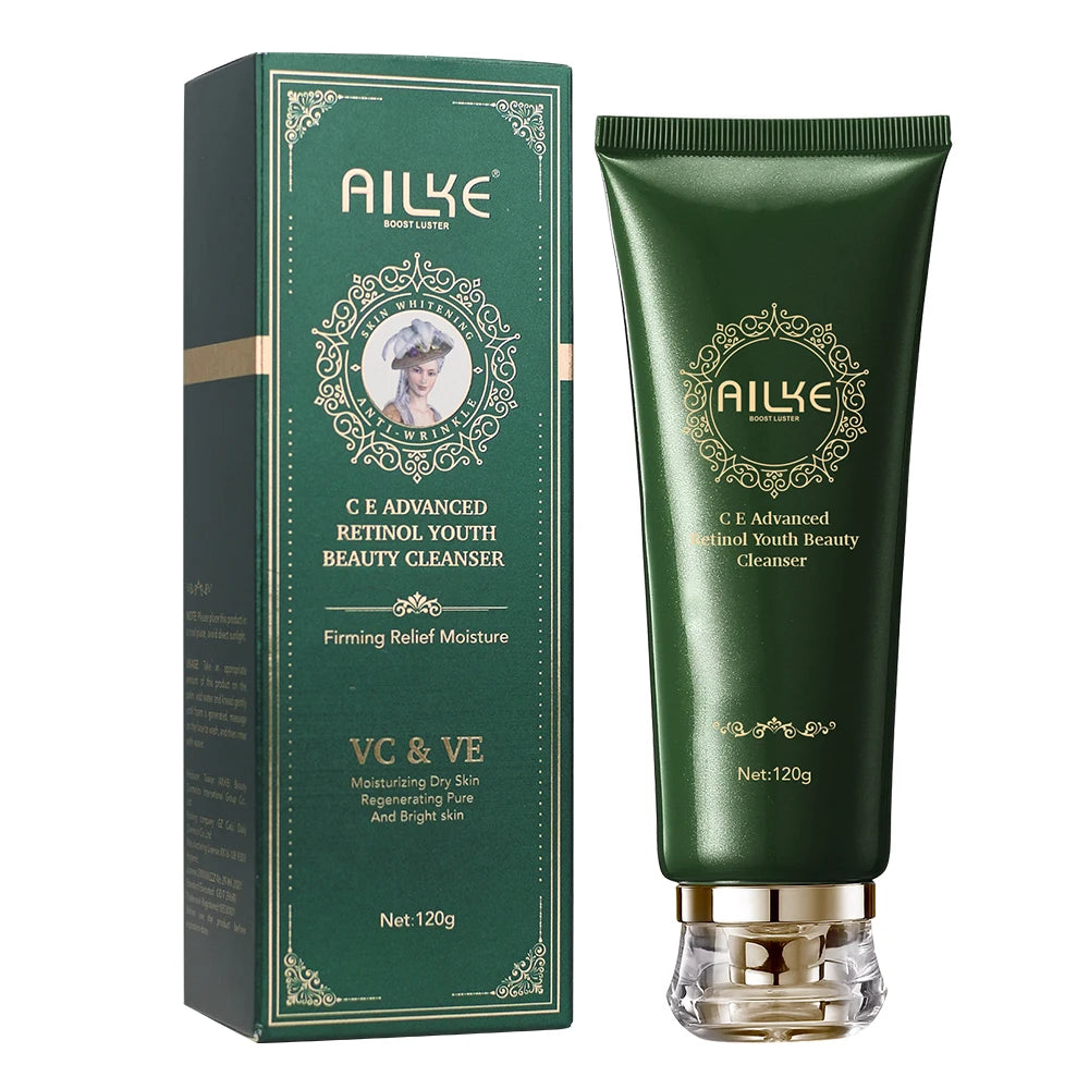 Gamme Soins Visage AILKE Retinol C&E Premium – Crème, Sérum & Nettoyant Anti-Rides – CLEVI Paris