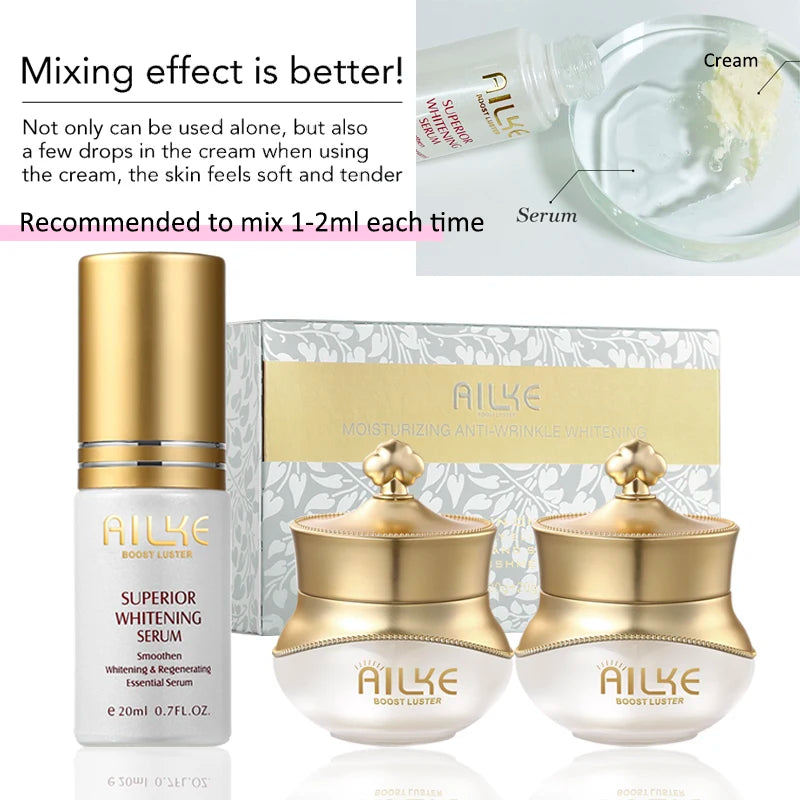 Gamme Soins Visage AILKE White Rose – Blanchissant, Anti-Taches & Anti-Rides – CLEVI Paris
