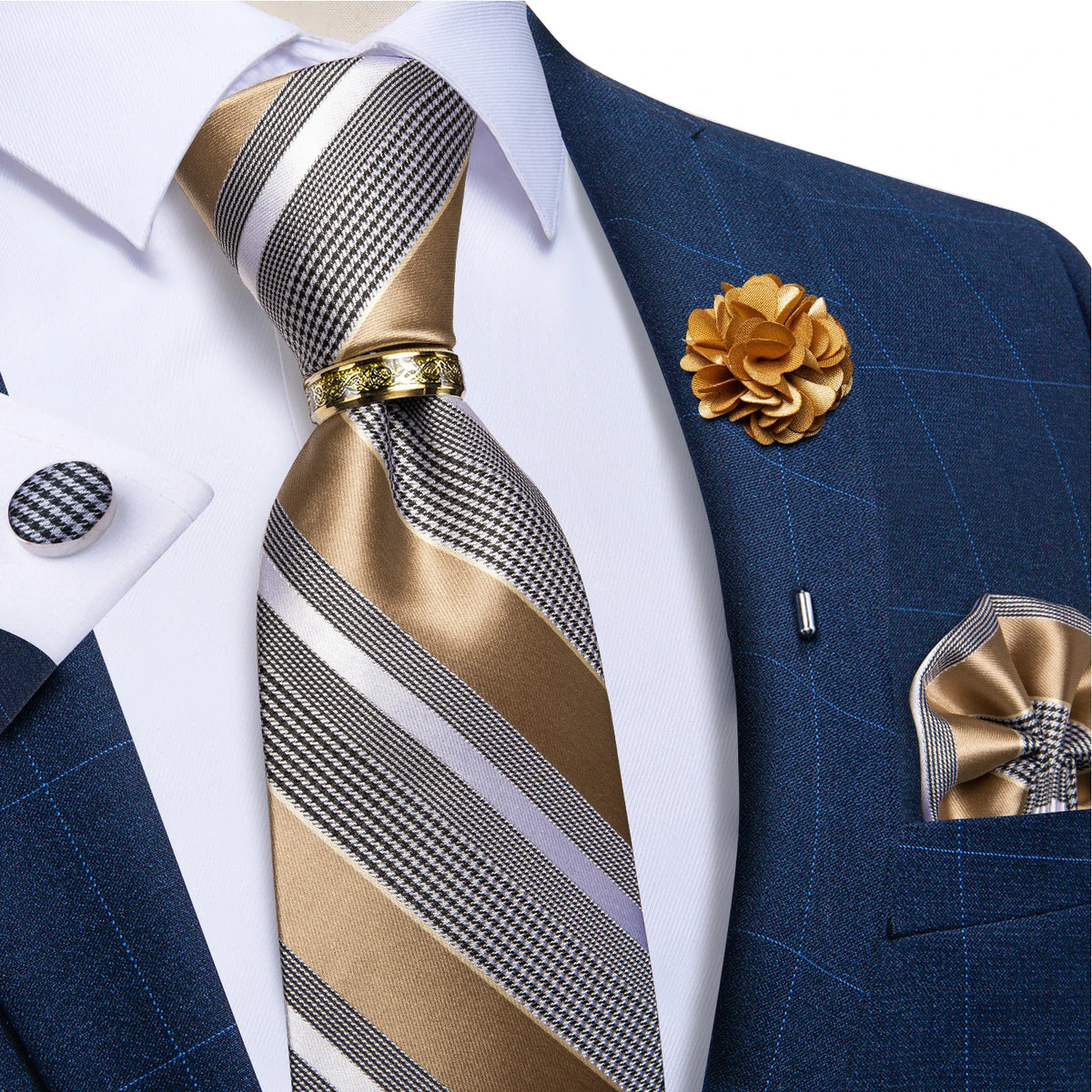 Coffret cravate homme, pochette et boutons – CLEVI Paris
