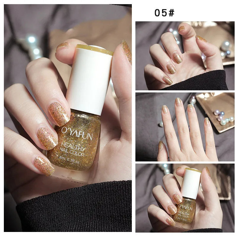 Vernis à Ongles Séchage Rapide Sans UV – Glitter, Matte & Paillettes 40 Couleurs – CLEVI Paris