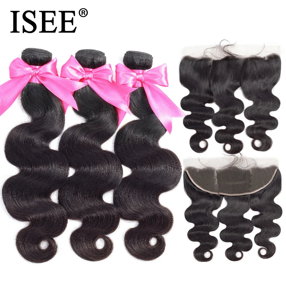 Bundles cheveux humains Body Wave avec frontal – CLEVI Paris