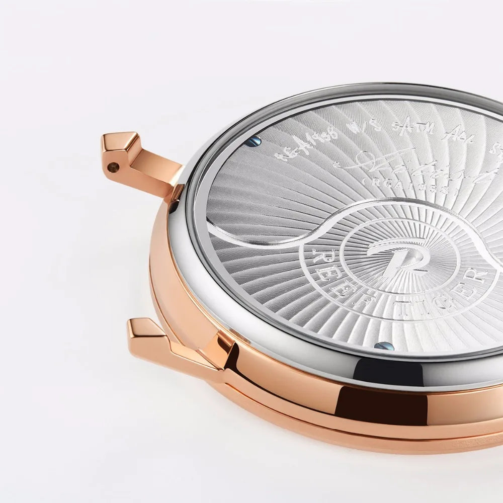 Montre Homme Quartz Squelette Ultra-Plat Or Rose Cuir Reef Tiger RGA1958 – CLEVI Paris