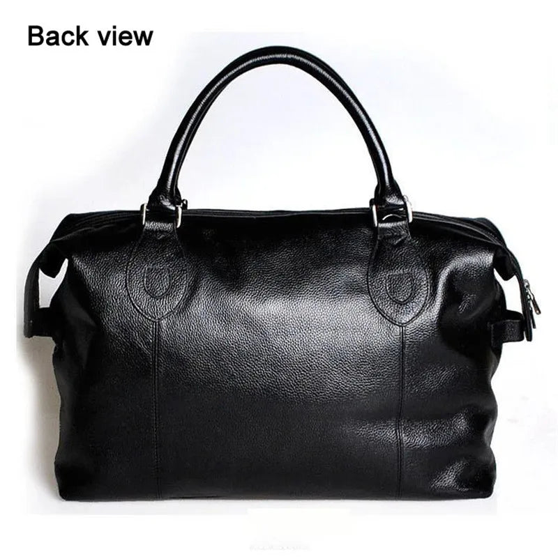 Sac Voyage Duffle Cuir Vache Véritable Unisexe Grande Capacité 50cm – CLEVI Paris