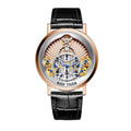 Montre Homme Quartz Squelette Ultra-Plat Or Rose Cuir Reef Tiger RGA1958 – CLEVI Paris
