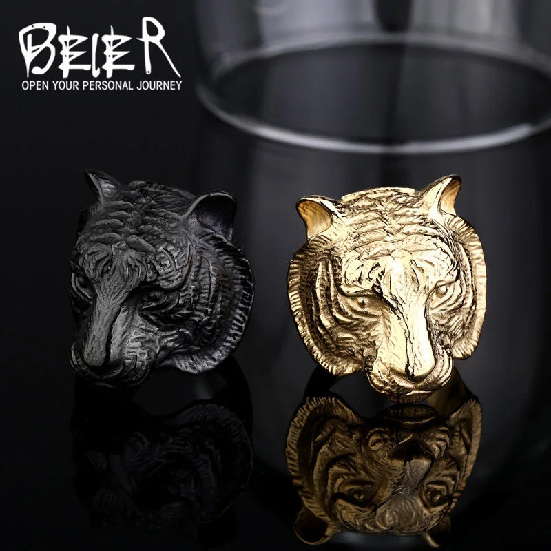 Bague Homme Acier Inoxydable Motif Animal – CLEVI Paris