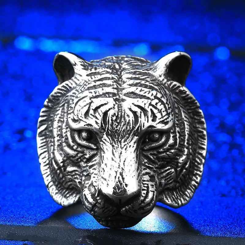 Bague Homme Acier Inoxydable Motif Animal – CLEVI Paris