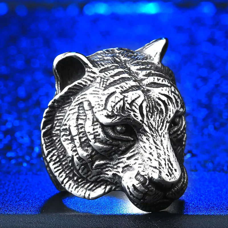 Bague Homme Acier Inoxydable Motif Animal – CLEVI Paris