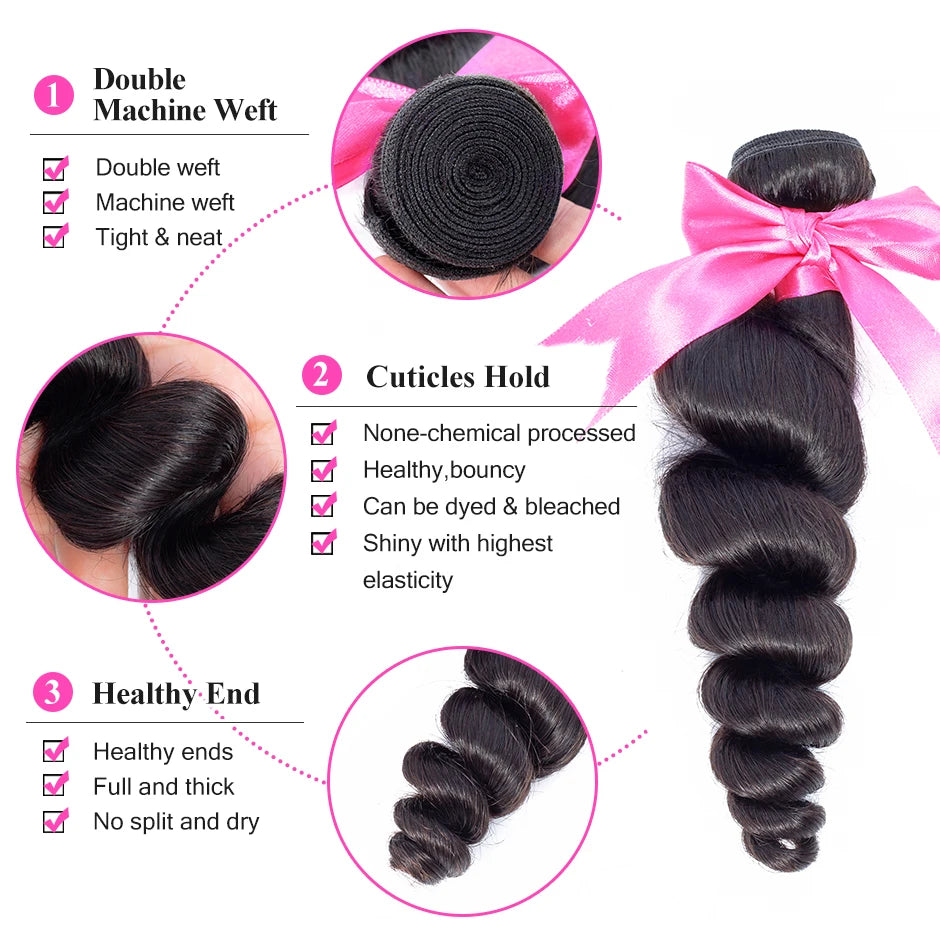 Bundles cheveux humains Loose Wave – CLEVI Paris