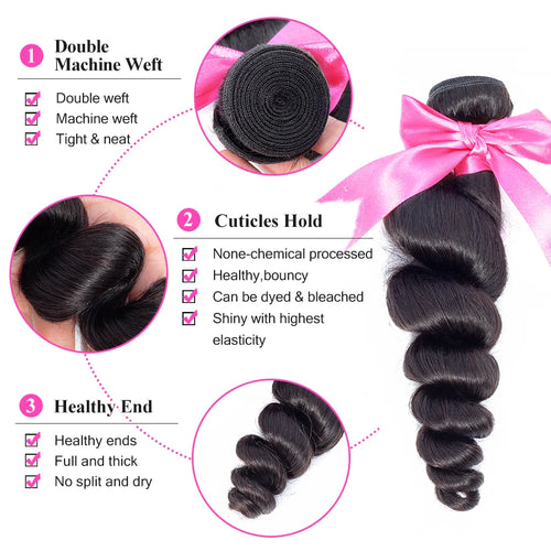 Bundles cheveux humains Loose Wave – CLEVI Paris
