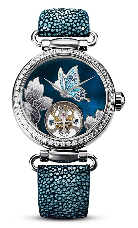 Montre Femme Tourbillon Filigrane Nacre Seagull 8100L – CLEVI Paris