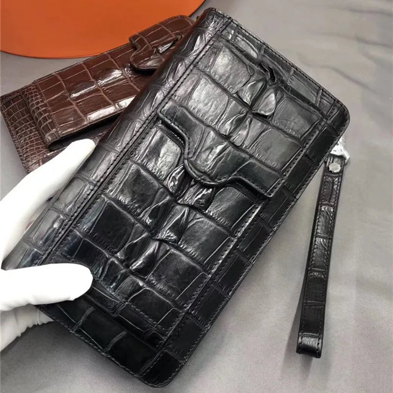 Pochette Cuir Crocodile Homme – CLEVI Paris