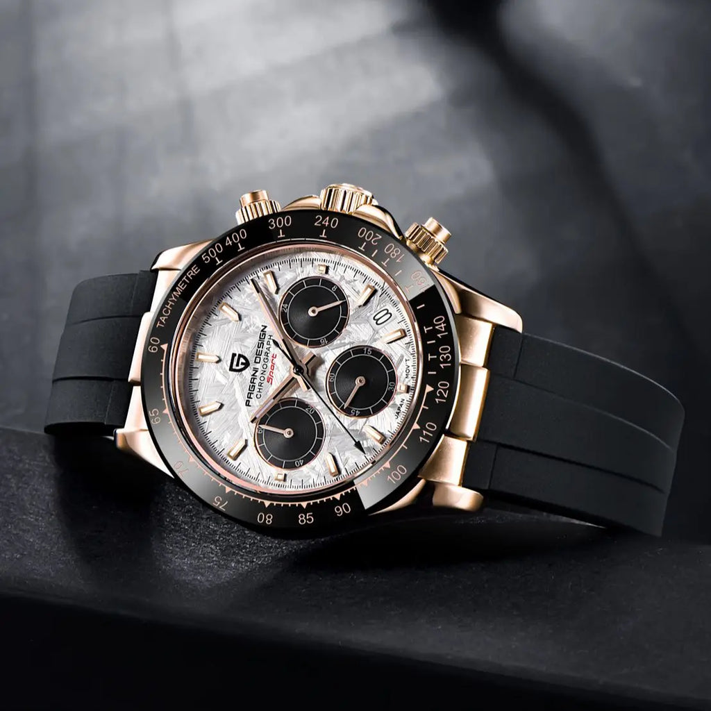 Montre Chronographe Homme Pagani Design 1664 Cadran Météorite Saphir 100m – CLEVI Paris