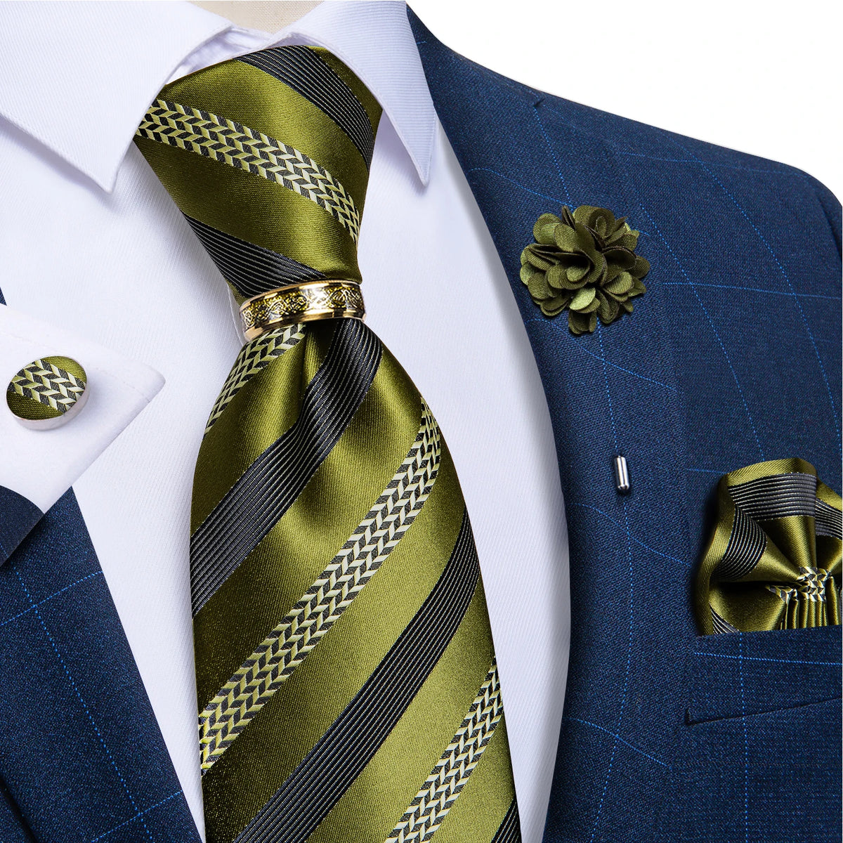 Coffret cravate homme, pochette et boutons – CLEVI Paris