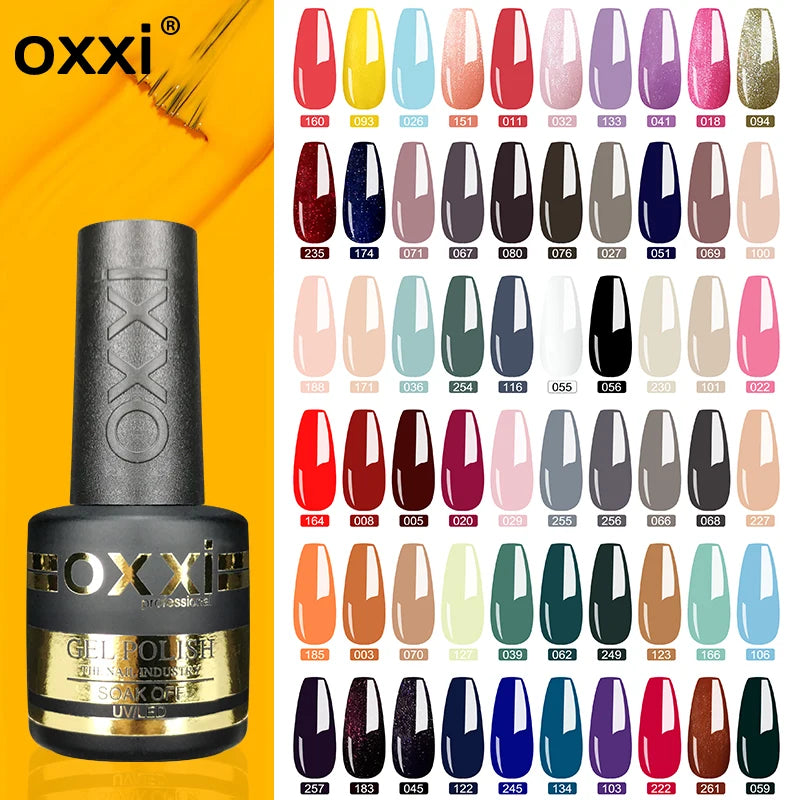 Vernis Gel Semi-Permanent OXXI 8ml – 60 Teintes UV/LED Longue Durée Nail Art Manucure – CLEVI Paris