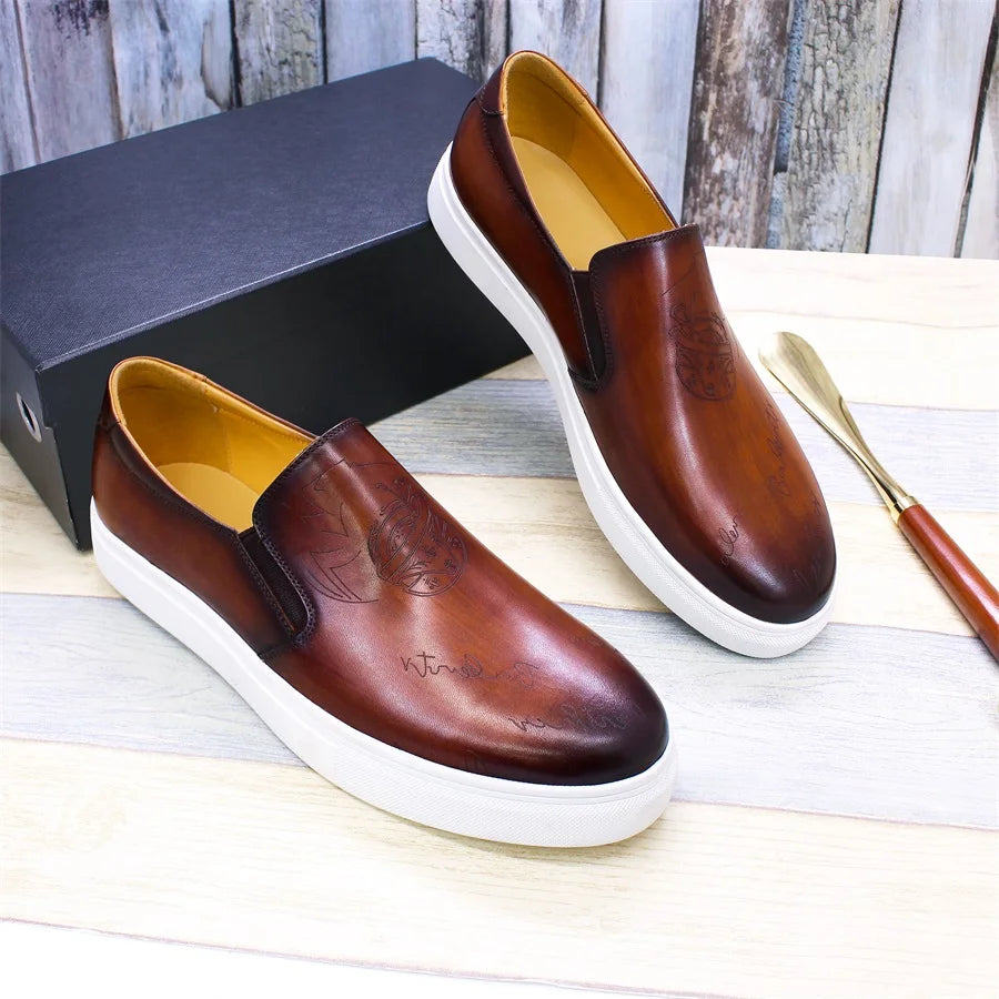 Mocassins homme en cuir W123-K13 – CLEVI Paris