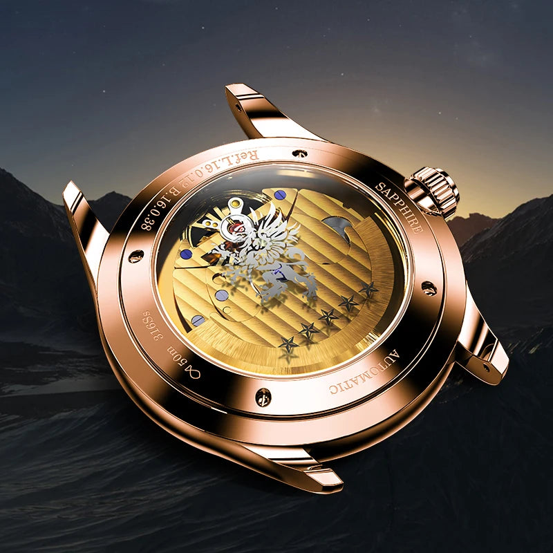 Montre Homme Automatique Squelette Lobinni – CLEVI Paris