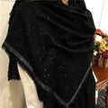 Écharpe étole en laine à sequins femme – CLEVI Paris
