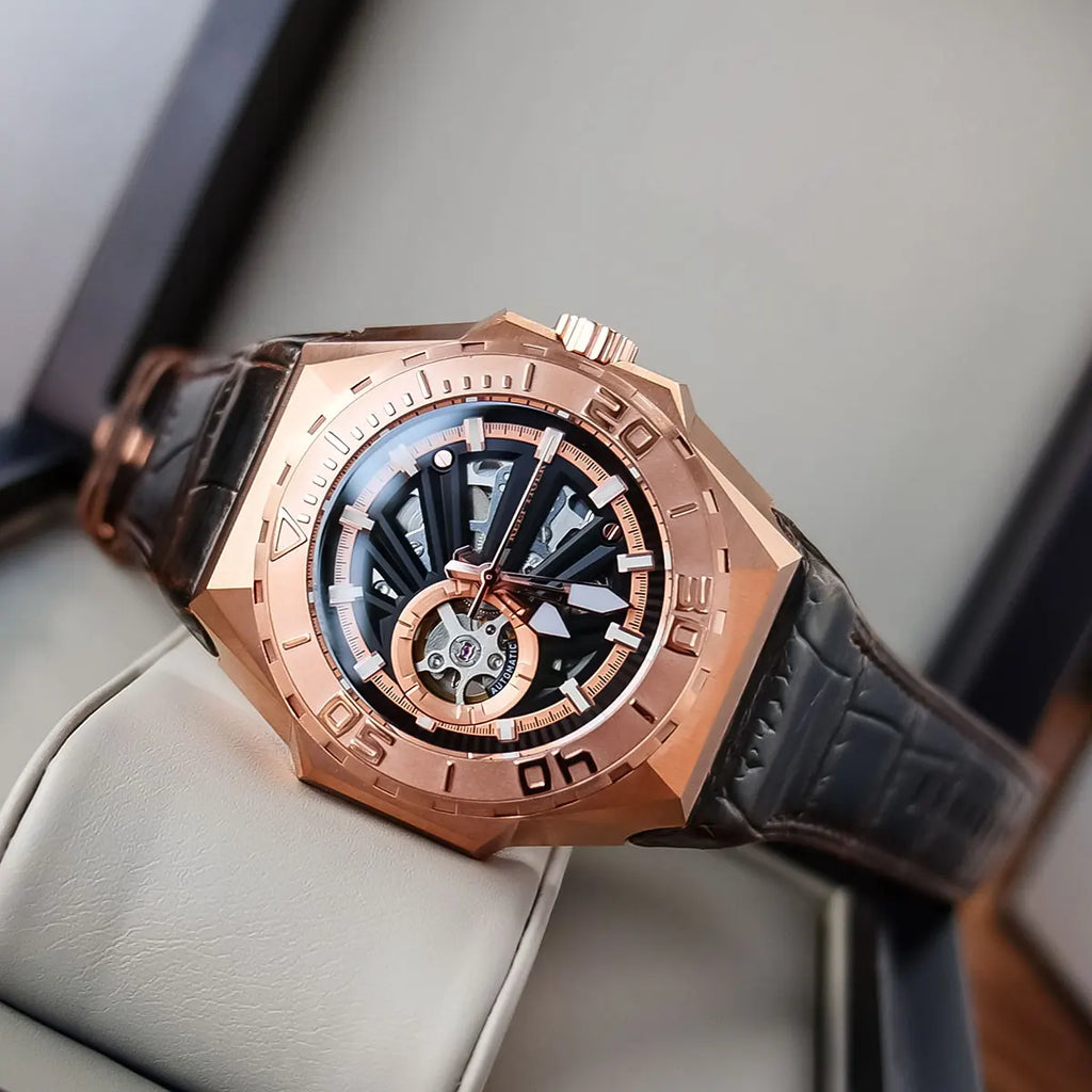 Montre Homme Automatique Squelette Sport Militaire Reef Tiger RGA6903-S – CLEVI Paris