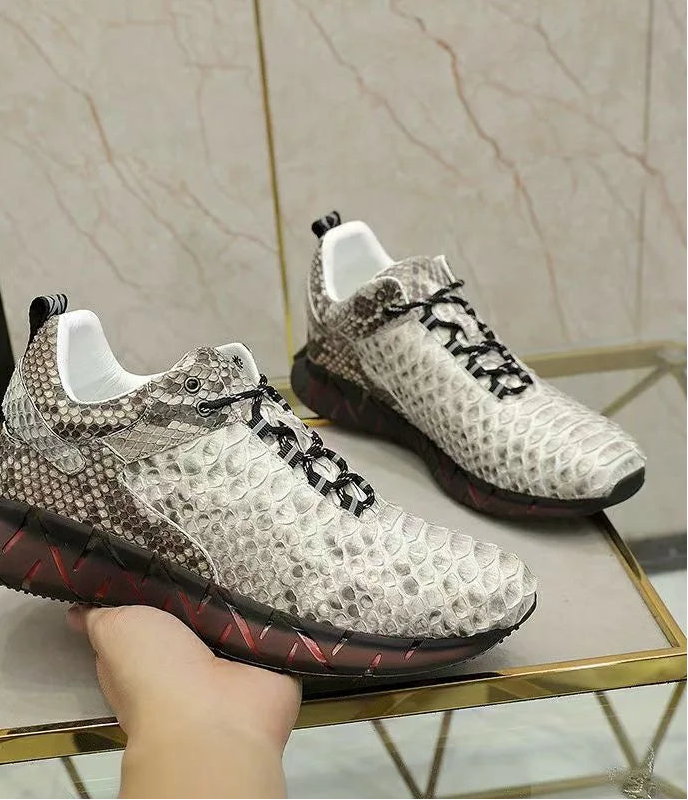 Sneakers basses homme grises à lacets – CLEVI Paris