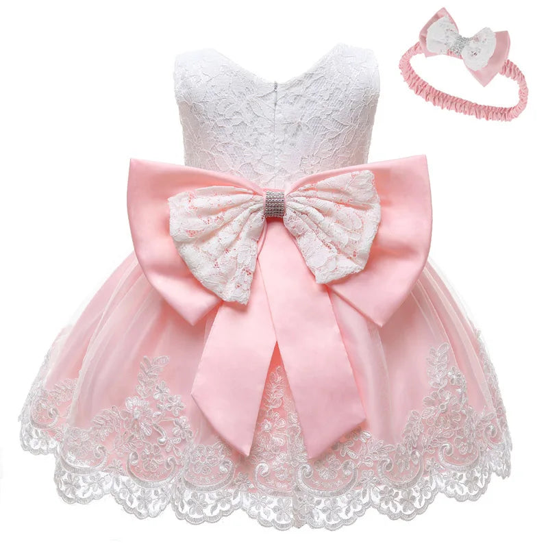 Robe de cérémonie bébé fille en dentelle – CLEVI Paris