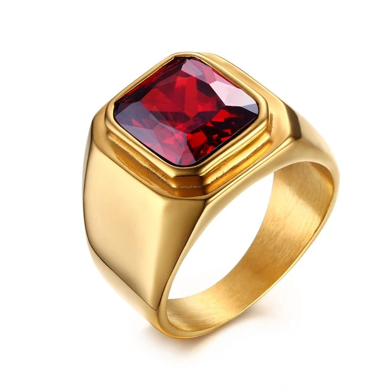 Bague homme carrée en acier et zirconium – CLEVI Paris