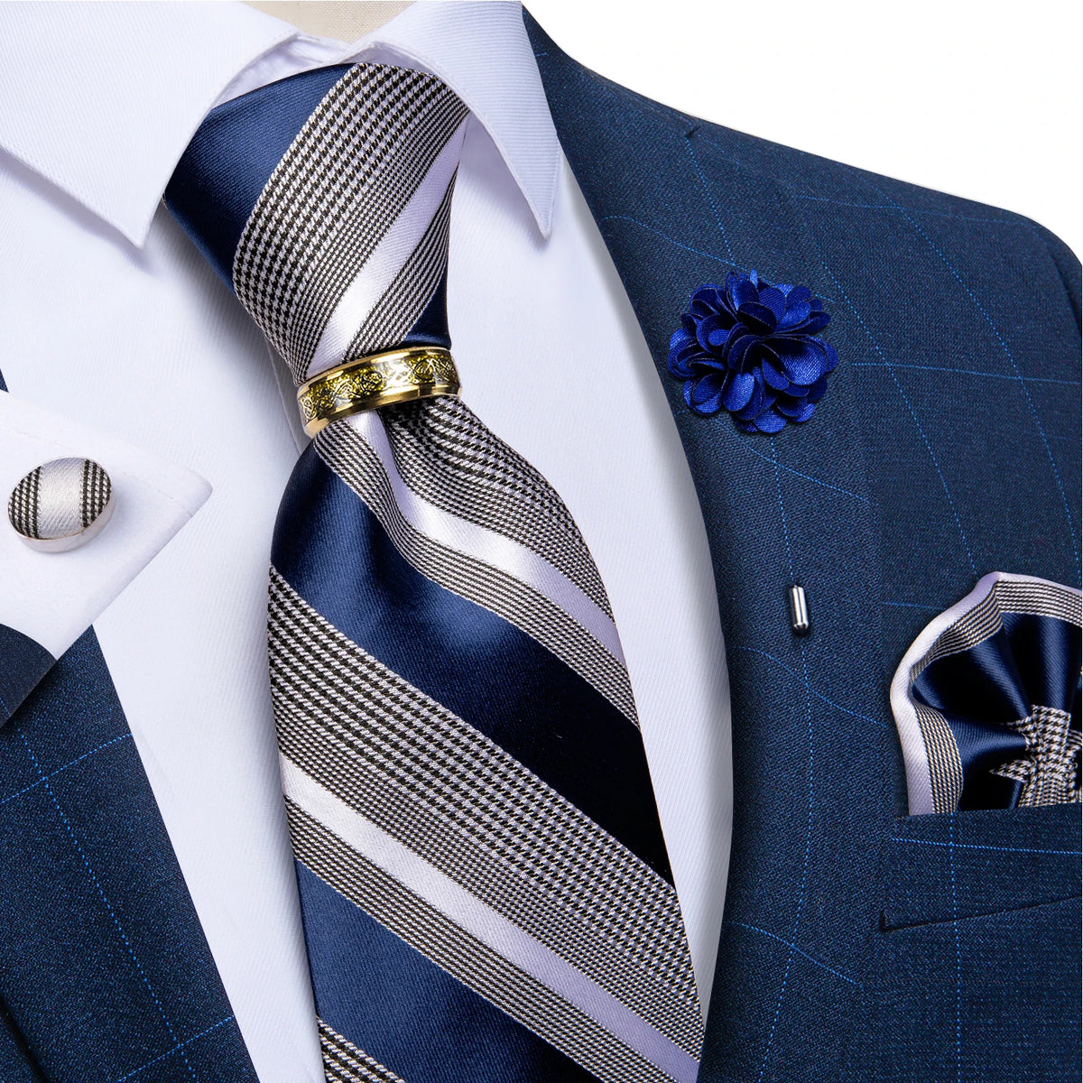 Coffret cravate homme, pochette et boutons – CLEVI Paris