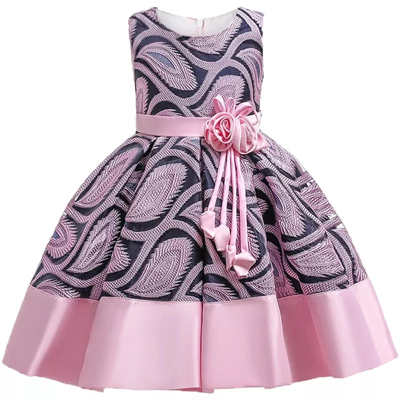 Robe cérémonie fille à motifs floraux – CLEVI Paris