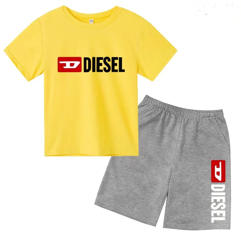 Ensemble enfant T-shirt à lettres et short – CLEVI Paris