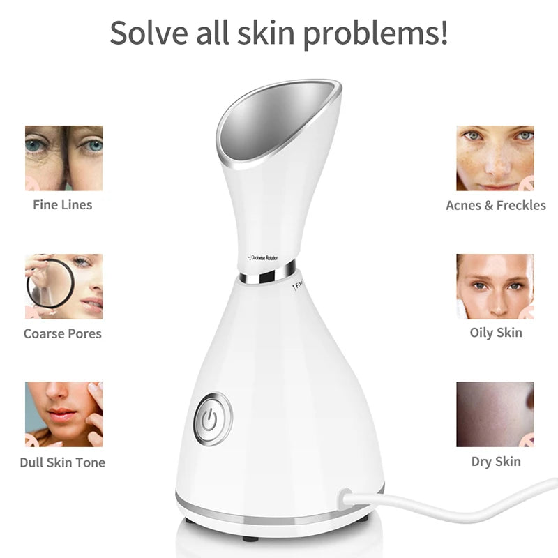 Sauna facial vapeur chaude à bras rotatif – CLEVI Paris