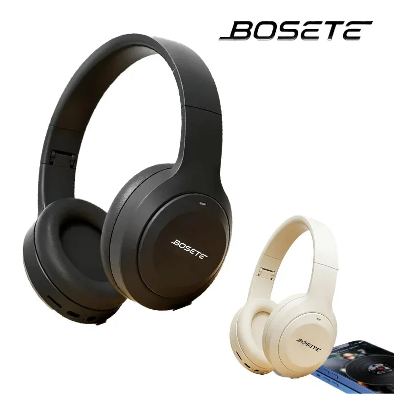 Casque BOSETE Circum-Auriculaire Bluetooth 5.3 HiFi 40h Gaming – CLEVI Paris