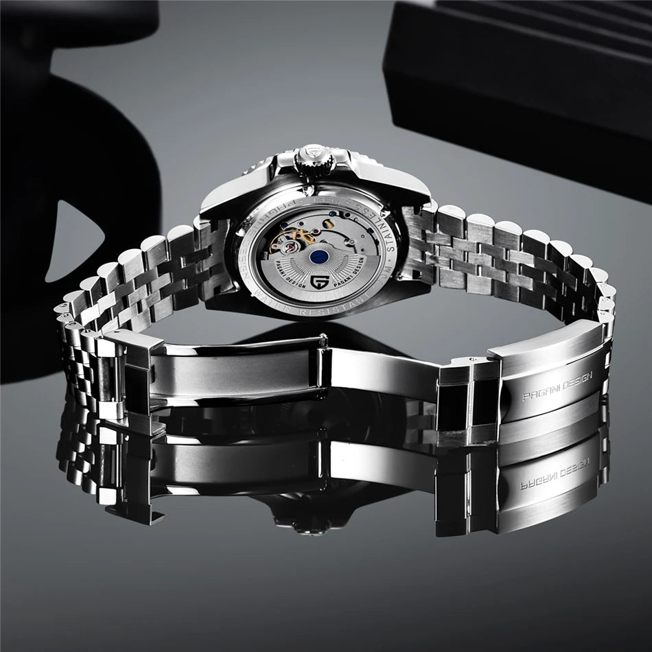 Montre Homme Pagani Design PD-1662 Automatique GMT Verre Saphir Étanche 10 Bars Acier Inoxydable – CLEVI Paris