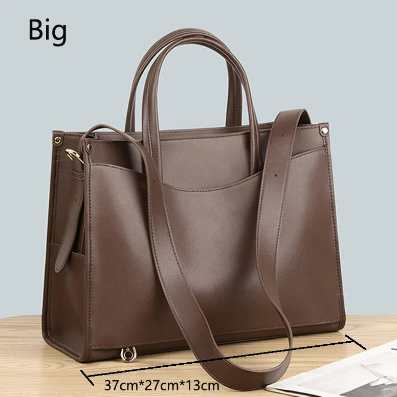 Sac Fourre-Tout Femme Cuir Véritable Bandoulière 2 Tailles – CLEVI Paris