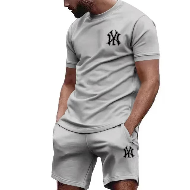 Ensemble 2 Pièces Homme T-shirt + Short Sport Été 2026 Running & Fitness – 12 Coloris, S à 4XL – CLEVI Paris