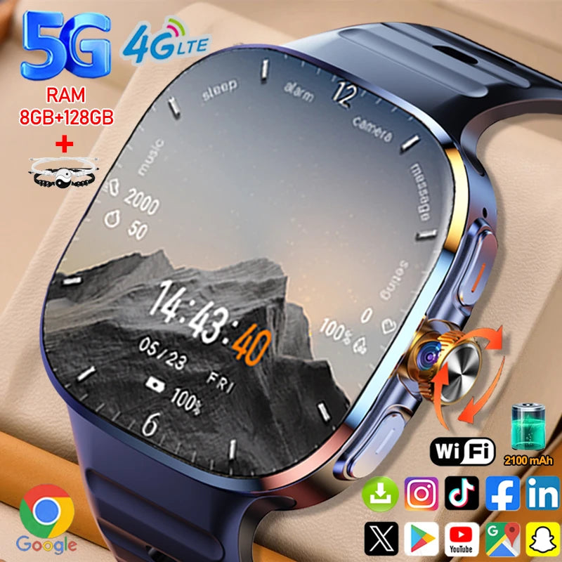 Montre 4G Android AMOLED Appel Vidéo HD GPS 5 Jours – CLEVI Paris