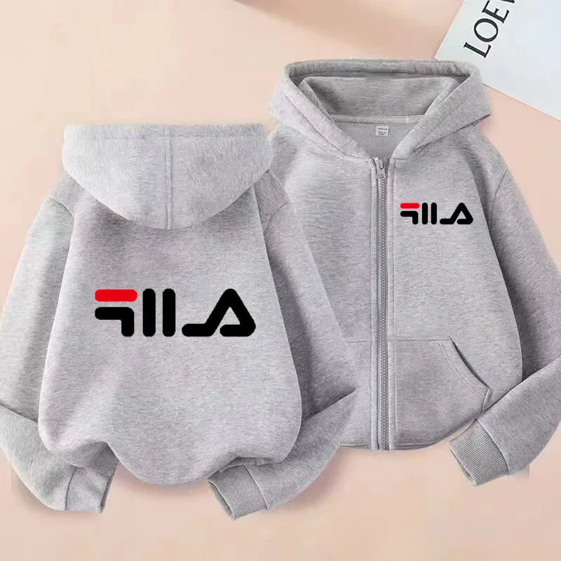 Sweat enfant zippé à capuche unisexe – CLEVI Paris