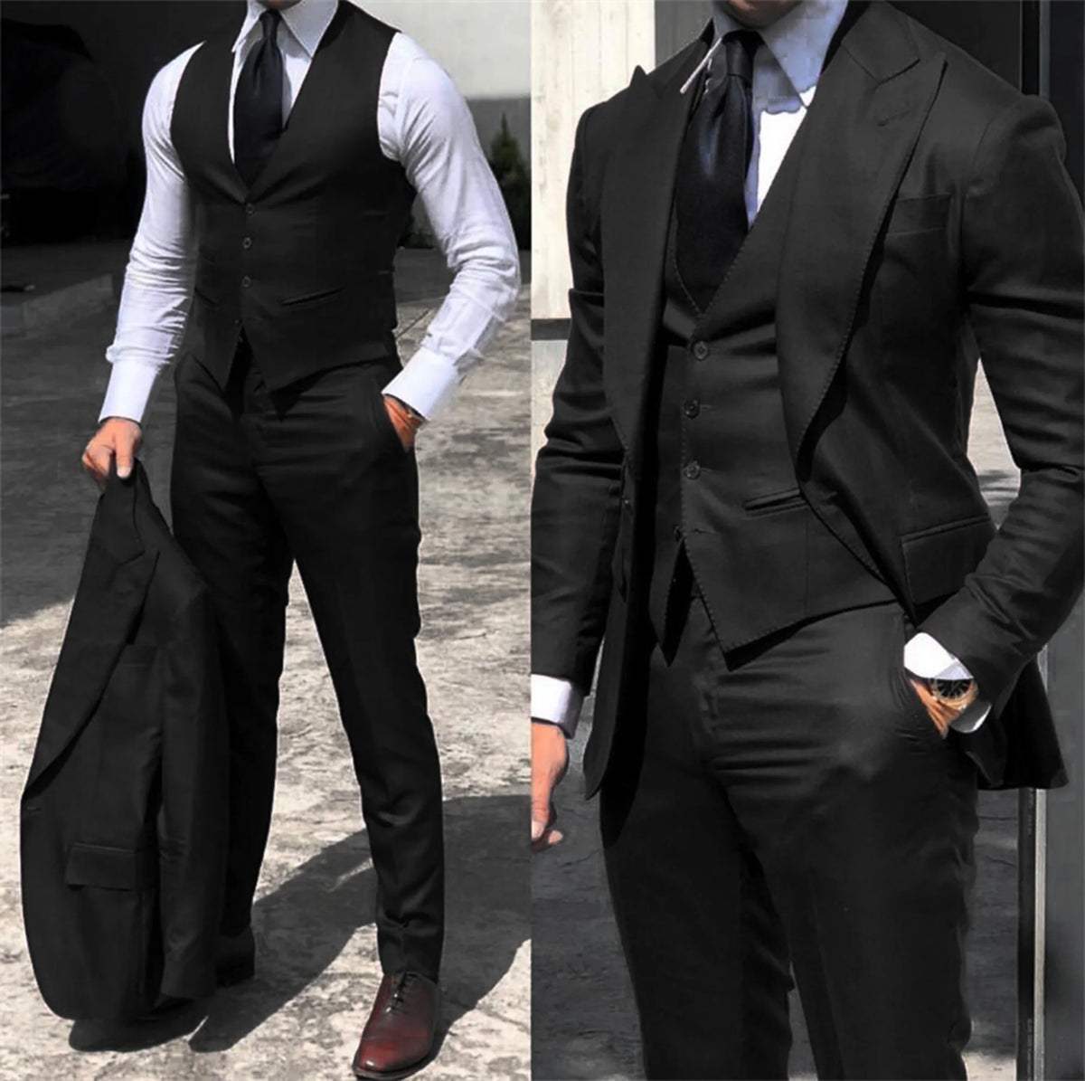Costume homme ajusté, col pointu – CLEVI Paris