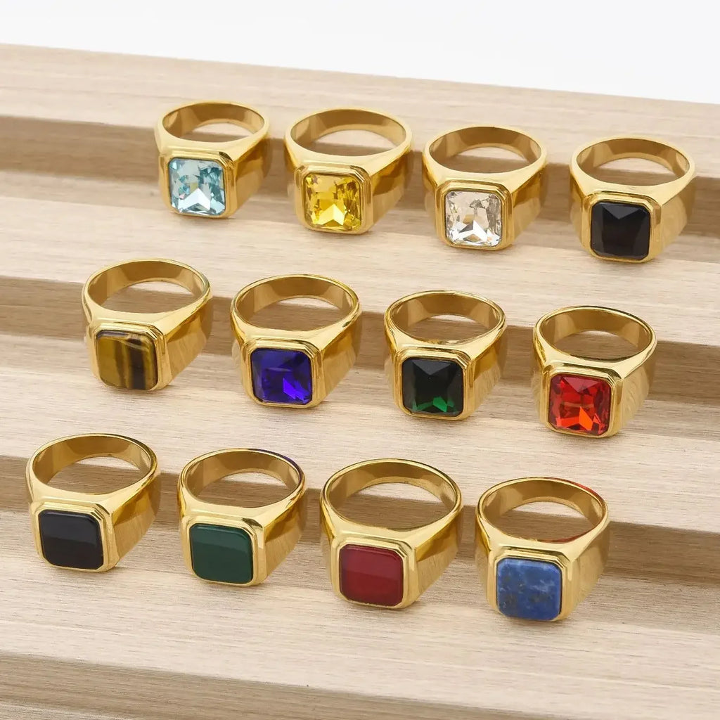 Bague Unisexe Acier Inoxydable Doré 18K – CLEVI Paris