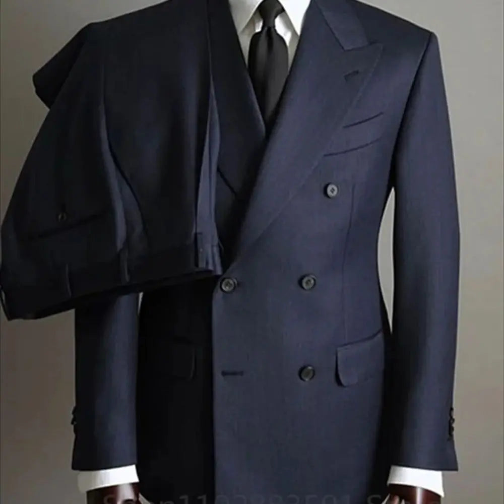 Smoking homme croisé bleu marine – CLEVI Paris