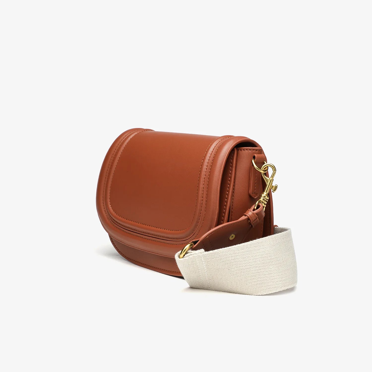 Sac Selle Femme PU Cuir Rond Vintage Bandoulière Large Crossbody – CLEVI Paris