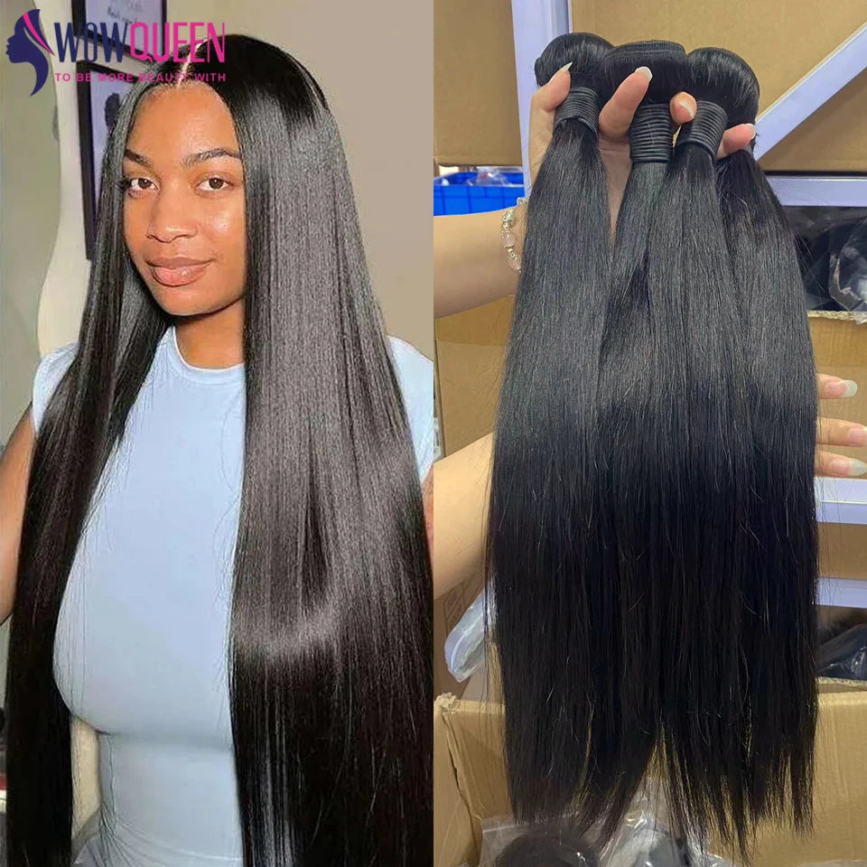 Bundles Cheveux Humains Lisses Remy Hair 12-32 Pouces – 1 à 4 Pièces – CLEVI Paris