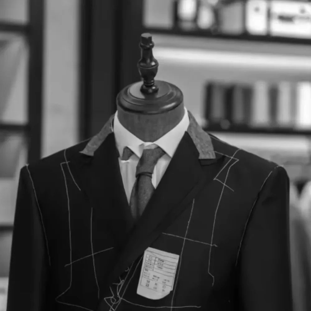 Costume 2 Pièces Homme Rayures Fines Coupe Slim Mariage – CLEVI Paris