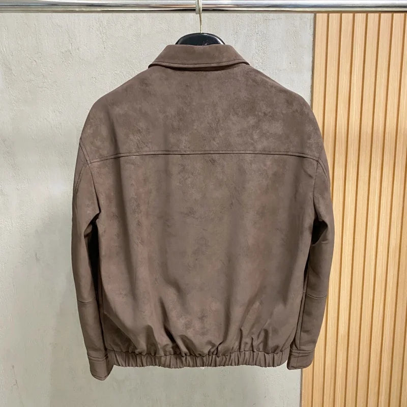 Veste homme effet daim à revers – CLEVI Paris
