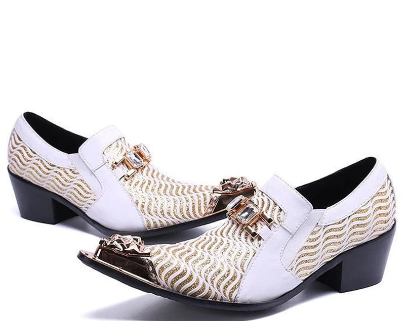 Derby Homme Cuir Véritable Motif Serpent & Rivets – Embout Acier, Bout Pointu, EU 37-48 – CLEVI Paris